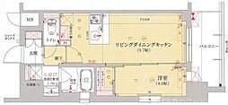 ベラジオ雅び京都七条ウエストII 1LDKの間取図画像