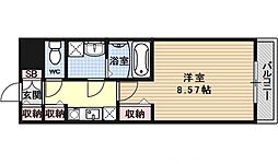 RESIDIA京都駅前 1Kの間取図画像