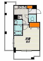 サンシティ烏丸高辻 1Kの間取図画像