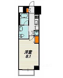 クリスタルグランツ京都高辻 1Kの間取図画像