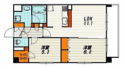 プレサンス京大前 2LDKの間取図画像