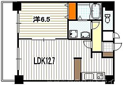 スワンズ京都大将軍 1LDKの間取図画像