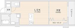 間之町御池レジデンス 1LDKの間取図画像