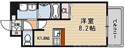 プレサンス京都駅前千都 1Kの間取図画像