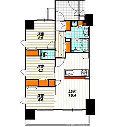 プレサンス京都西院 3LDKの間取図画像