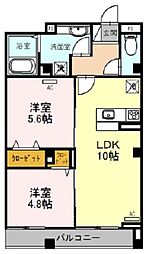 レジデンス京都洛央 2LDKの間取図画像
