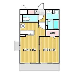 ブランヌーボー 1LDKの間取図画像