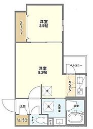 ウェルスクエア京都智恵光院 1LDKの間取図画像