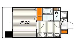 スワンズ京都五条大宮 1Kの間取図画像