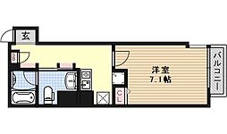 HF河原町二条レジデンス 1Kの間取図画像