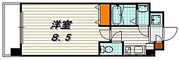 サンシティ烏丸高辻 1Kの間取図画像
