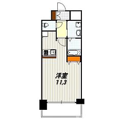 プレサンス京都四条河原町ネクステージ ワンルームの間取図画像