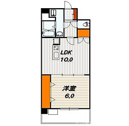 abundanceMYUJIN 1LDKの間取図画像