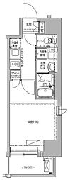 エスカーサ京都四条梅津 1Kの間取図画像