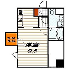 アクロス京都西大路 1Kの間取図画像