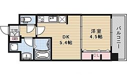 ベラジオ京都一乗寺2 1DKの間取図画像