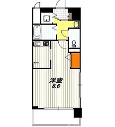 スワンズ京都二条城北 ワンルームの間取図画像