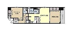 リーガル京都烏丸東 2LDKの間取図画像