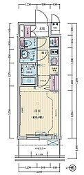 ファステート京都西院パール 1Kの間取図画像