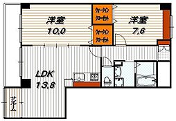 京悠館 2LDKの間取図画像