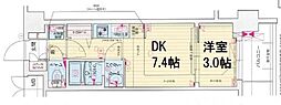 プレサンス京都東寺 1DKの間取図画像