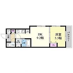 アドバンス京都北大路レフィナード 1LDKの間取図画像
