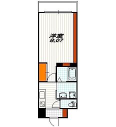 プラネシア京阪出町柳 1Kの間取図画像