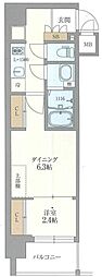 ソルテラス京都洛南 2Kの間取図画像