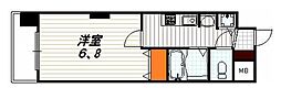 プレサンス二条城北聚楽 1Kの間取図画像