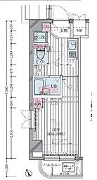 リヴシティ平和島 2階1Kの間取り