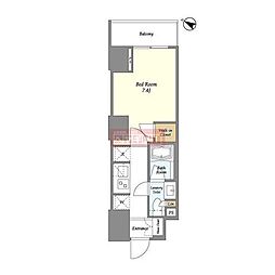 ドゥーエ横濱鶴見 3階1Kの間取り