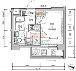 ＡＲＣＯＢＡＬＥＮＯ　ＹＯＫＯＨＡＭＡＴＳＵＲＵＭＩ 4階1Kの間取り