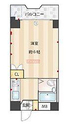 シェリールプレイス川崎 5階1Kの間取り
