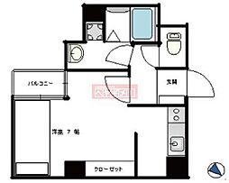 ＴＨＥ　ＥＡＳＴ　21 3階1Kの間取り