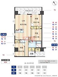 ニューガイア川崎No.70 3LDKの間取図画像