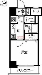 スカイコート板橋3 1Kの間取図画像