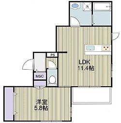 グラン・メゾン・T&C 1LDKの間取図画像