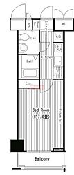 ハイトサーブル川崎 1Kの間取図画像