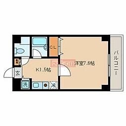 エスポワールトキワ 1Kの間取図画像