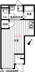イクシオ下丸子 ワンルームの間取図画像