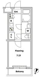 グランヴァン西馬込4 1Kの間取図画像