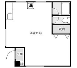 ウェル田園調布 ワンルームの間取図画像