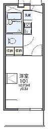レオパレスベルリバティー 1Kの間取図画像