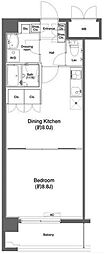 サンハイム鶴見B 1DKの間取図画像