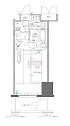 ZOOM川崎EAST 1Kの間取図画像