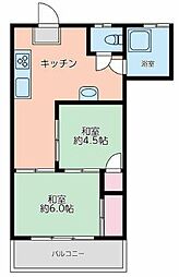 シルバーマンション 2Kの間取図画像