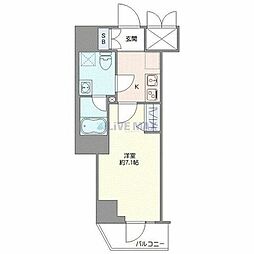 Genovia川崎3 1Kの間取図画像