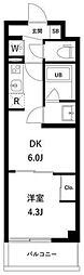 アーバンパーク東六郷1 1DKの間取図画像