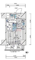 MAINSTAGE東神奈川2 1Kの間取図画像