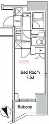 プラウドフラット蒲田2 1Kの間取図画像